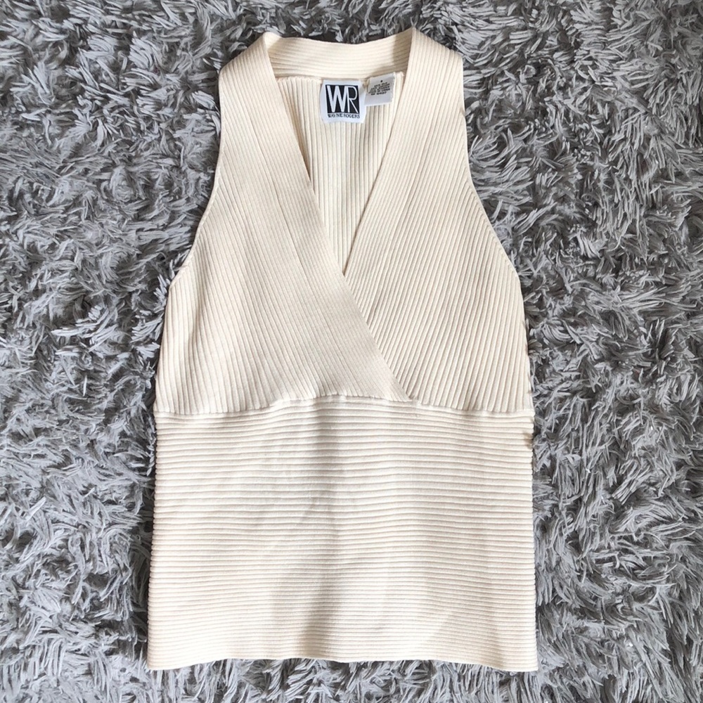 Cream Surplice Top